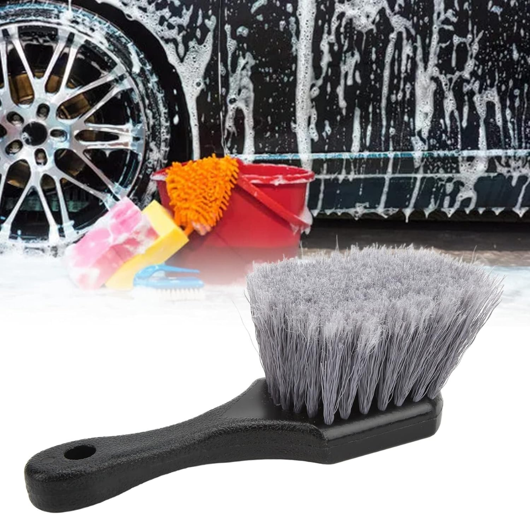 Premium quality Short Handle Soft Bristle Car Wash Brush Cleans Tires & Releases Dirt available in bulk quantity at wholesale