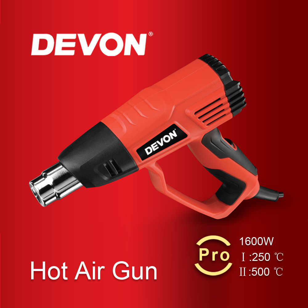 DEVON high-power industrial hot air gun adjustable variable with temperature control 1600w mini portable