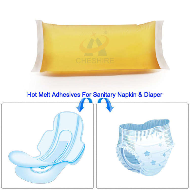 Best Structure Hot Melt Glue Manufacturer High Quality Hot Melt Pressure Sensitive Adhesive for Sanitary Napkin Non-woven Fabric