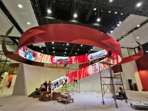 Customized Indoor Wall Flexible Video display Soft Led Screen P3.91 Flexible Curve Led Panel