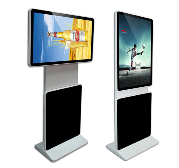 Creative touch screen kiosk 70 inch double screen rotate digital signage touch kiosk totem