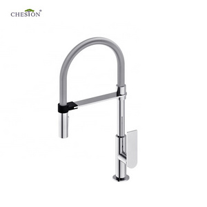 Cheston Modern High Arc Rose Gold Kitchen Sink Mixer Tap Pull Down Kitchen Faucet