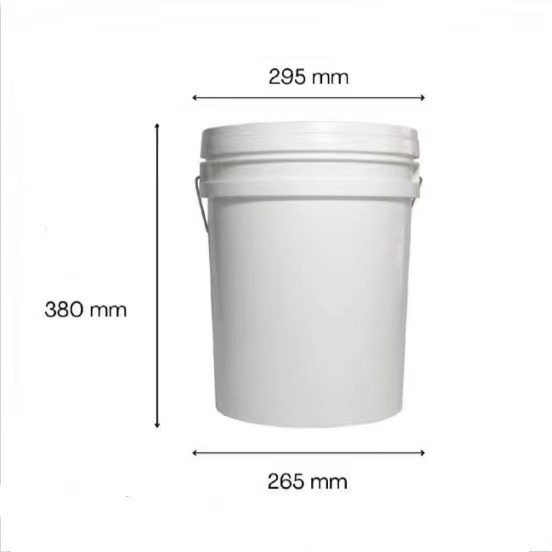 White Food Grade 1L 5L 10L 15L 20L 25L 5Gallon Round/Square Plain/Spoute Plastic Buckets/Pail/Barrel with Lid