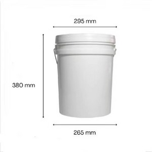 White Food Grade 1L 5L 10L 15L 20L 25L 5Gallon Round/Square Plain/Spoute Plastic Buckets/Pail/Barrel with Lid