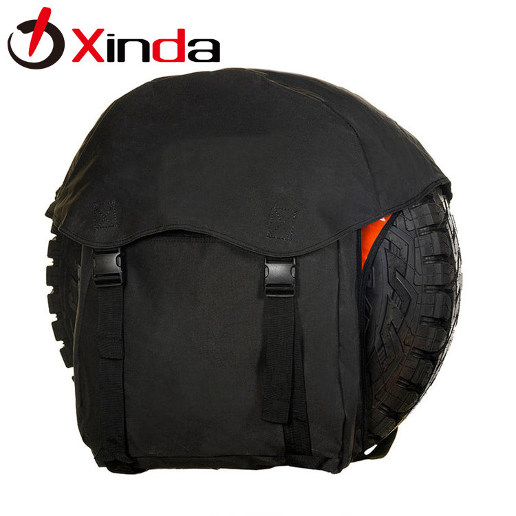 Outdoor Heavy Duty 56L Canvas Off-road Tire Trash Bag Spare Wheel Bag