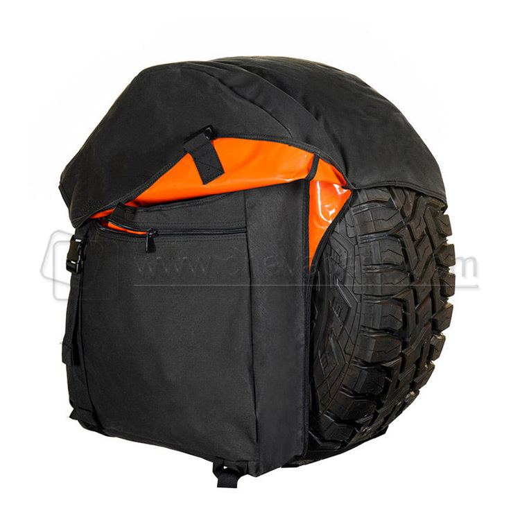 Outdoor Heavy Duty 56L Canvas Off-road Tire Trash Bag Spare Wheel Bag