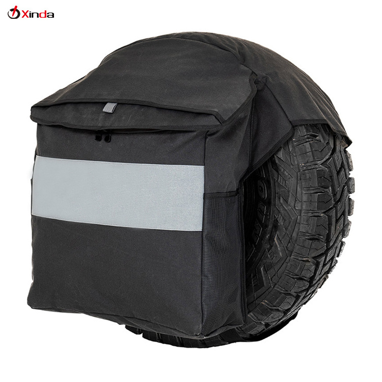 Factory 4WD Overlanding Offroad Spare Wheel Bag Hard Coated Waterproof Canvas Tire Bag