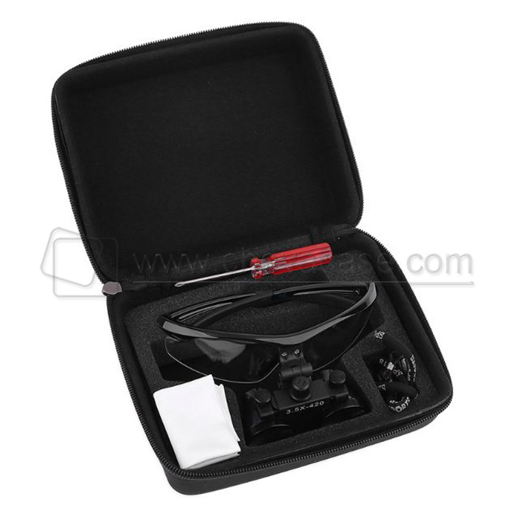 Shockproof Magnifier Glasses Hard Storage Case Molded Foam Dental Loupes EVA Case