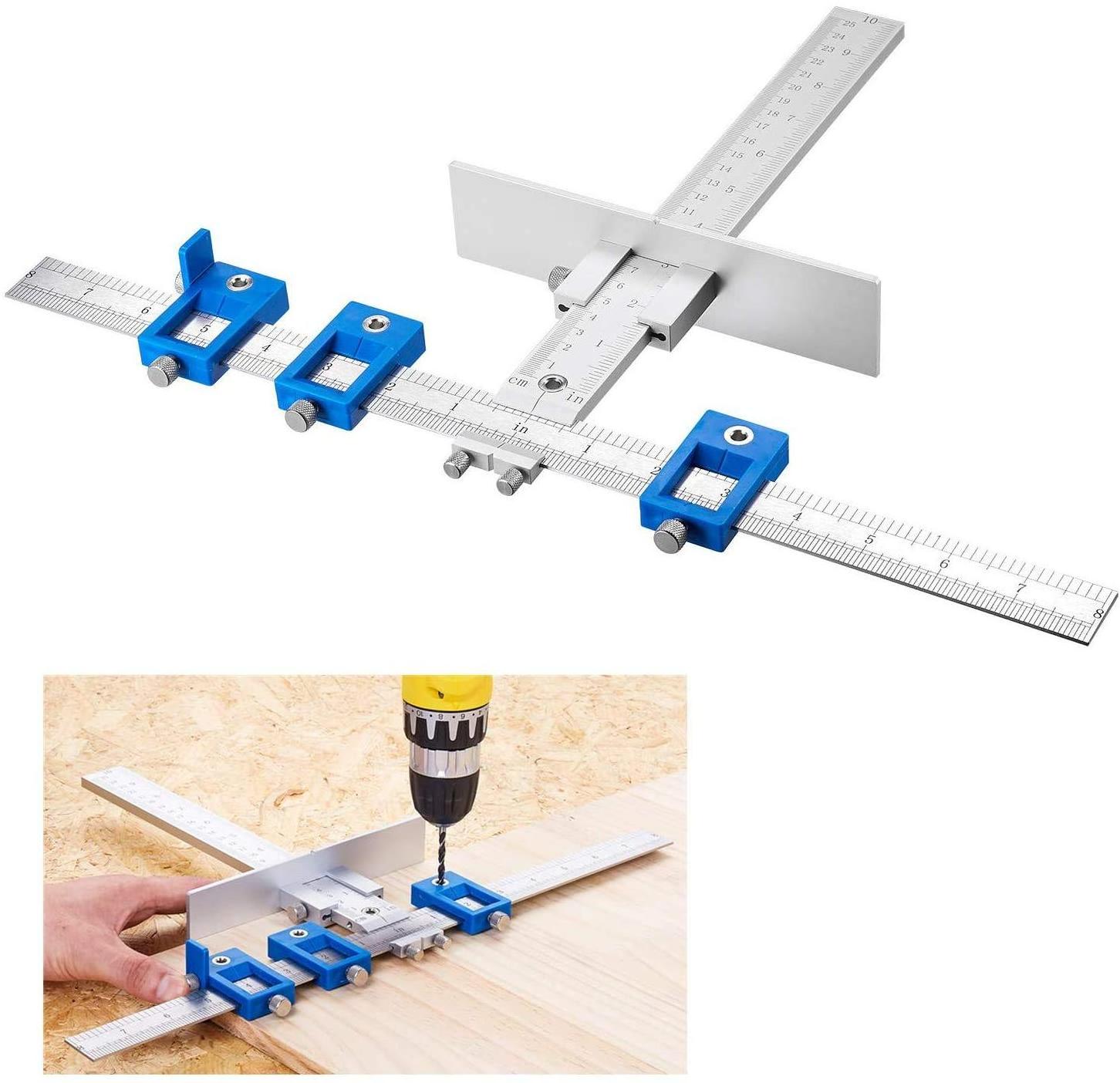 Cabinet Hardware Jig with 4mm/5mm Drill Guide cabinet door handle jig Drawer Guide Jig