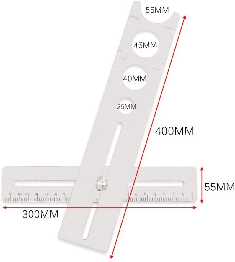 Ceramic Tile Hole Locator,Portable Stainless Steel Universal Marble Punching Tool Measuring  For Accurate Positioning Of Wood