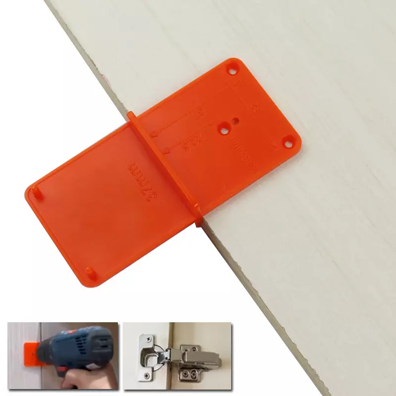 35/40mm Hinge Hole Locator Hole Opening Locator Template Door Cabinet Drilling Guide Hinge Mounting Jig