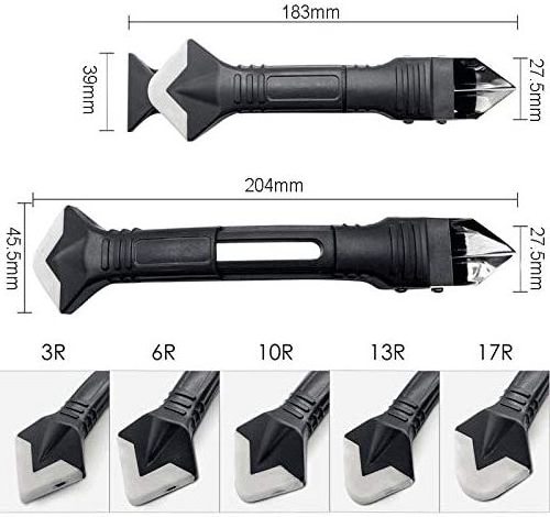 3 in 1 Silicone Caulking Tools Glass Glue Angle Scraper stainless steelhead Caulk Remover and Sealant Scraper