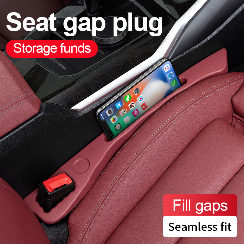 Car Seat Side Gap Filler Plug With Storage Slot Universal Anti Drop Stuff Auto Console Side Gap Filler