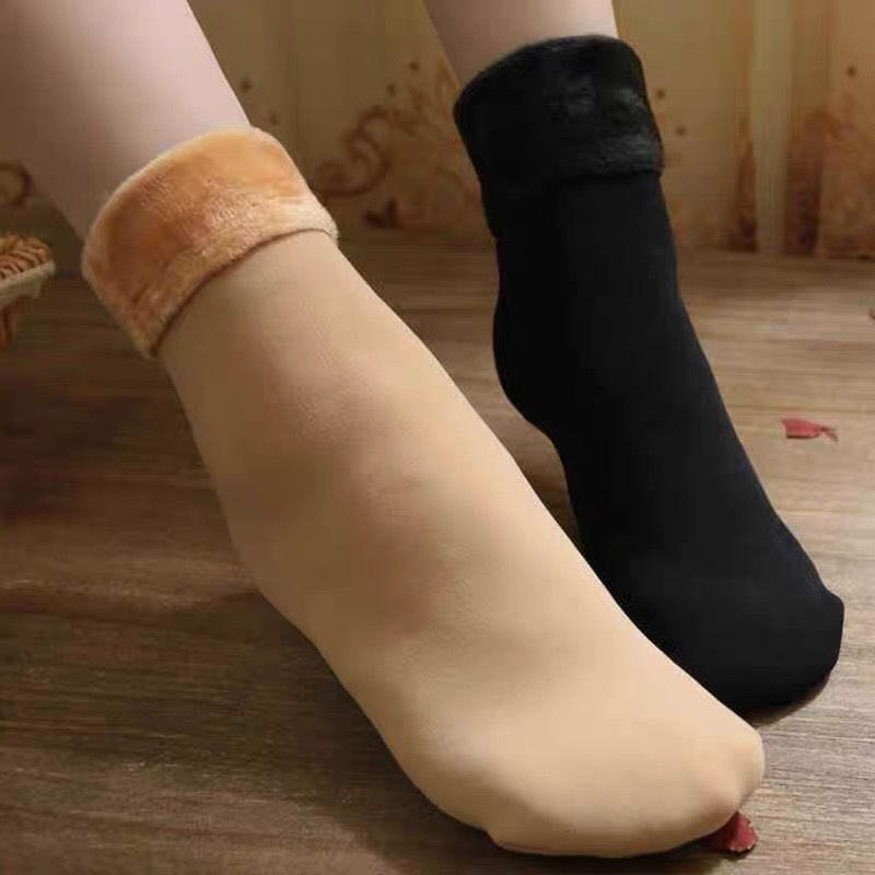 Winter hot-selling men plush thick Thickened velvet warm solid color mid-calf socks snow socks