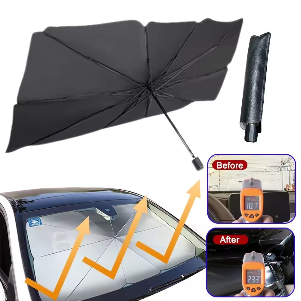 Foldable Car Umbrella Sunshade Cover UV Block Car for Auto Windshield Covers Most Cars