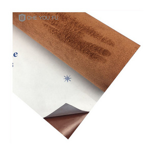 Waterproof synthetic leather self adhesive suede leather for auto decoration