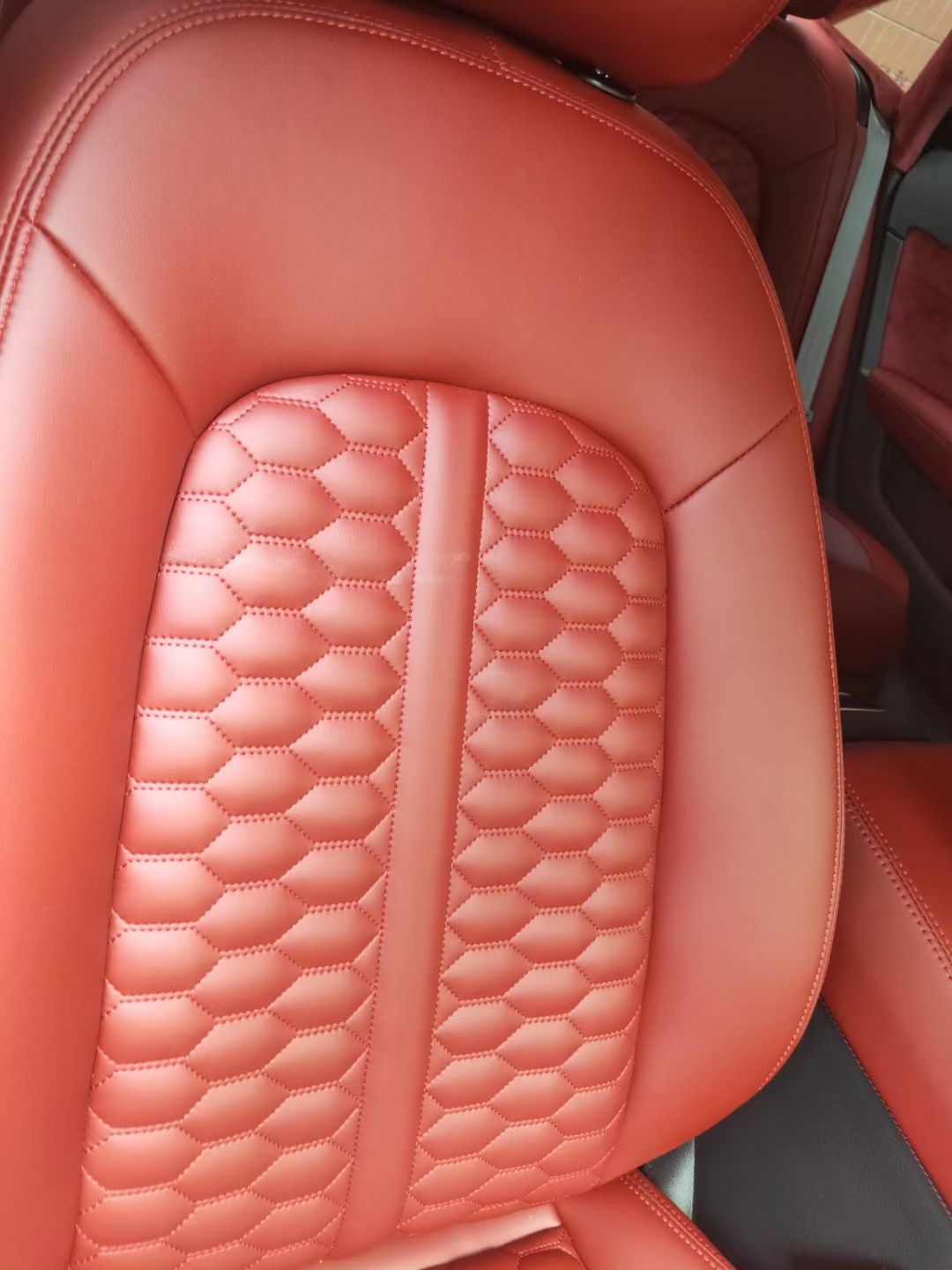 sewing pattern leather material high quality best price car seat cover leather car upholstery