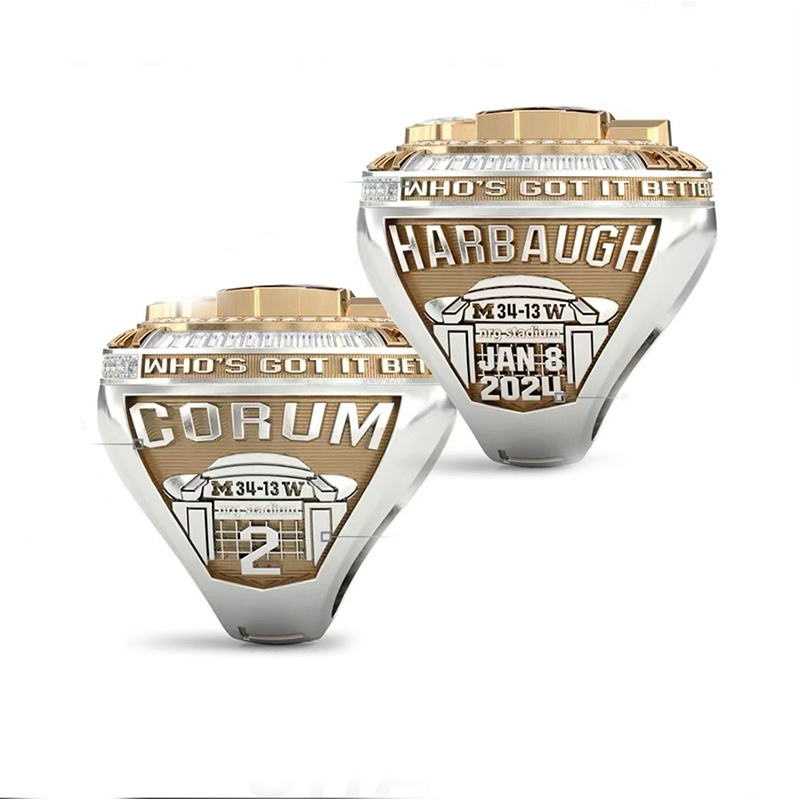 2024 Michigan Football Championship Ring Custom Youth Football Softball Usssa Baseball Hoop Basketball Championship Rings