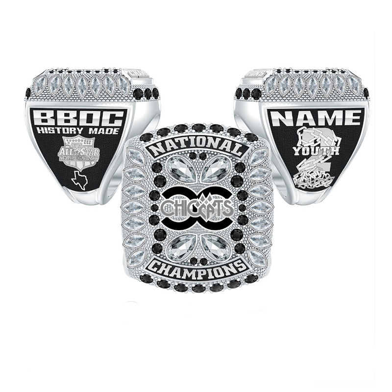 Customized 2023 Fashion New Flip cover Champion Ring Custom Logo Softball Ring Youth baseball Championship Rings