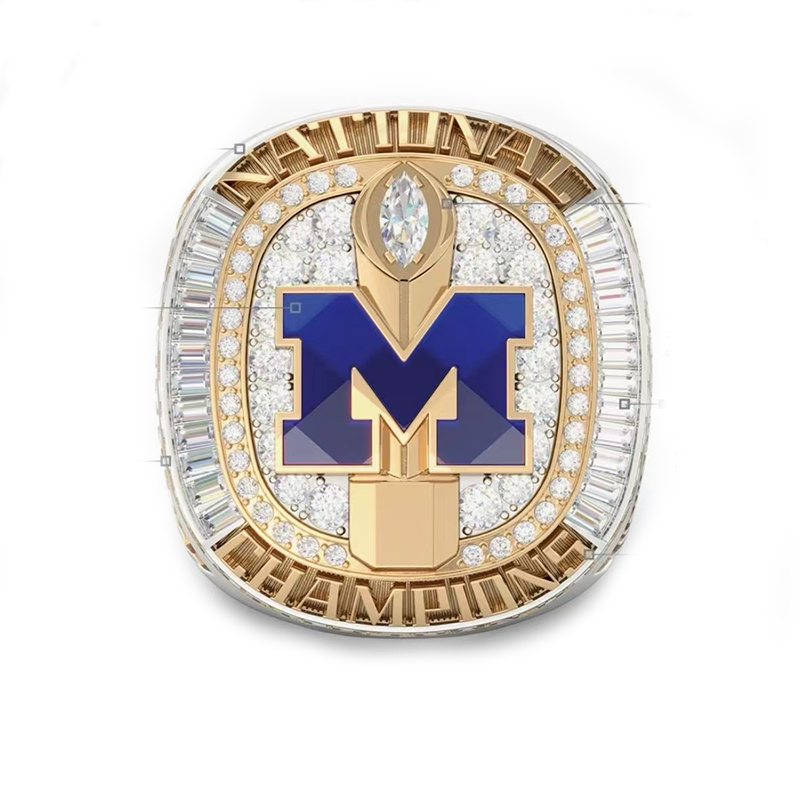 2024 Michigan Football Championship Ring Custom Youth Football Softball Usssa Baseball Hoop Basketball Championship Rings