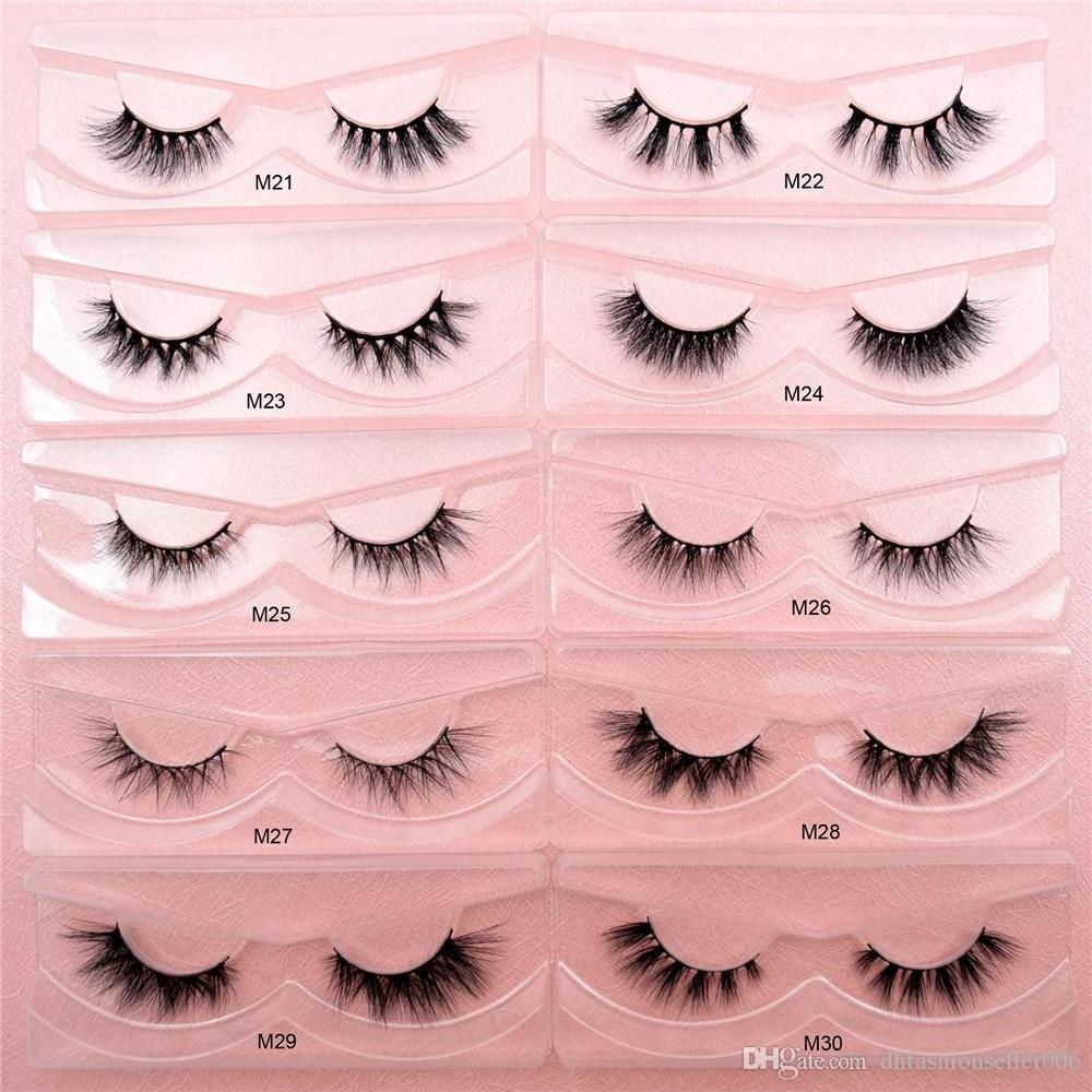 High Quality 3d Short Mink eyelashes for Asian Small eyes M series eyelashes