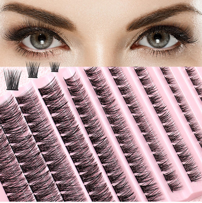 Super High Cost Performance Mink Individual Wispy Eyelashes Diy Cluster 3D Natural Layered Look Korean Pbt Segmented Lashes