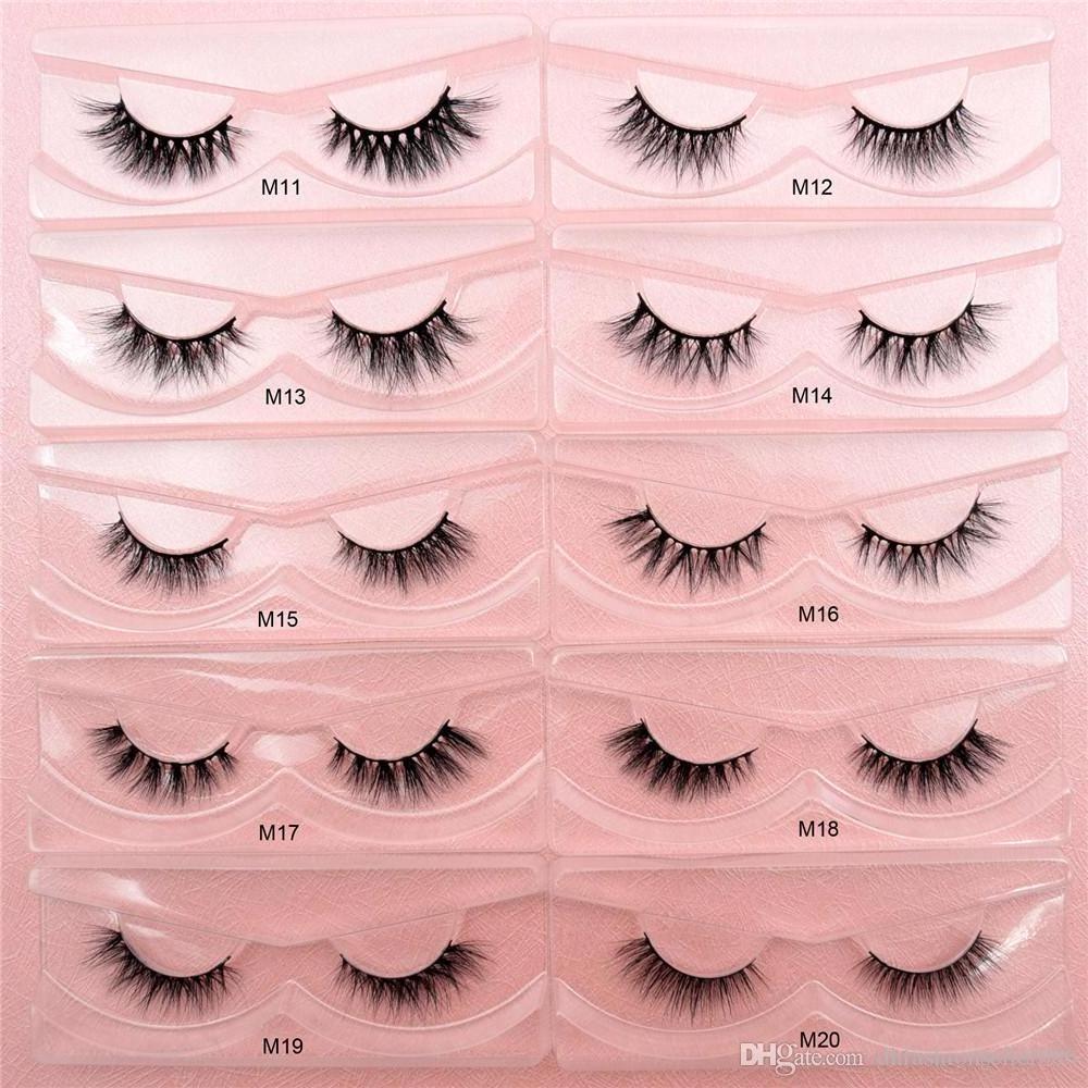 High Quality 3d Short Mink eyelashes for Asian Small eyes M series eyelashes