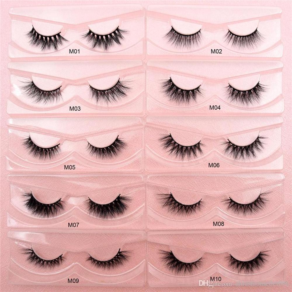 High Quality 3d Short Mink eyelashes for Asian Small eyes M series eyelashes