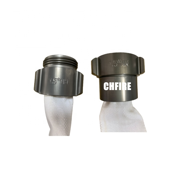 CHFIRE Fire Fighting hose cabinet manufacture 1.5inch NH coupling high pressure 30m pvc lay flat Rubber Fire Hose