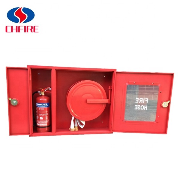 Steel Fire Hose Reel Box/ Top Quality Fire Fighting Double door Cabinet