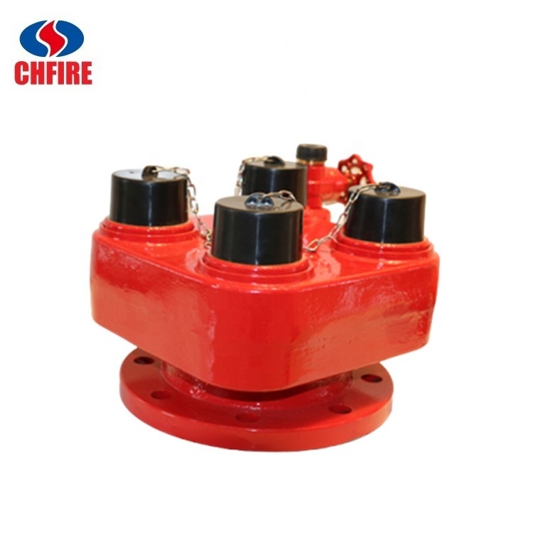 4-Way Fire Department Connection Siamese breeching inlet valve  For Fire Equipment