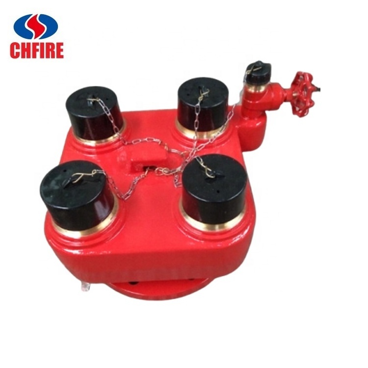 4-Way Fire Department Connection Siamese breeching inlet valve  For Fire Equipment