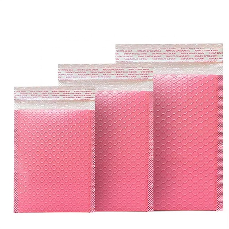 11x13+4cm Custom  Pink Mailer Padded Mailing Matte Courier Packaging Bubble Envelopes Shipping Bag Poly Bubble Mailer