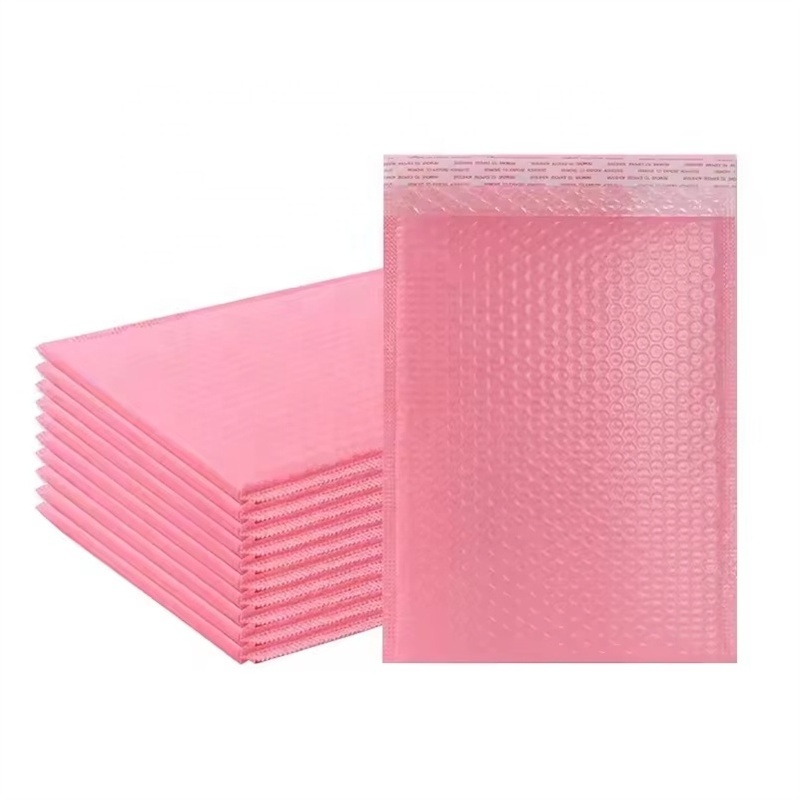 11x13+4cm Custom  Pink Mailer Padded Mailing Matte Courier Packaging Bubble Envelopes Shipping Bag Poly Bubble Mailer