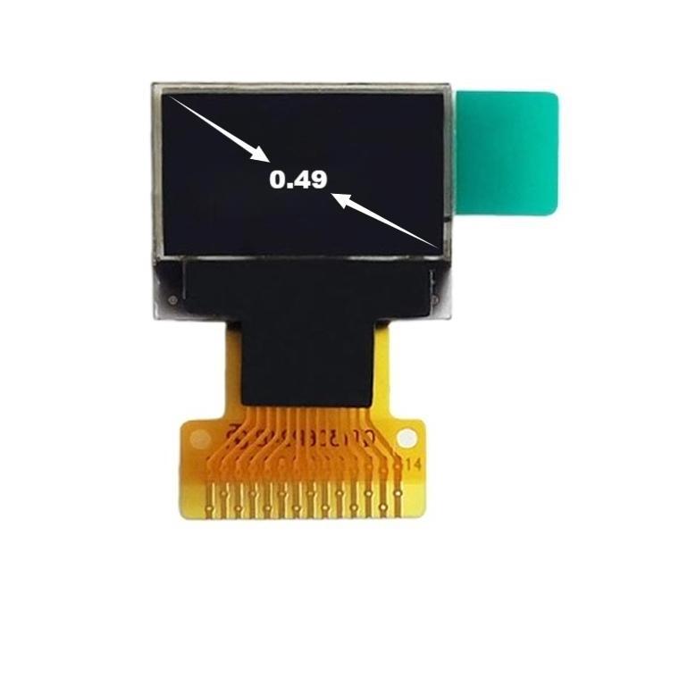 mini oled display 0.49 Inch Screen Panel 64x32 White Oled i2c Ssd1306 Soldering 14 pins 0.49