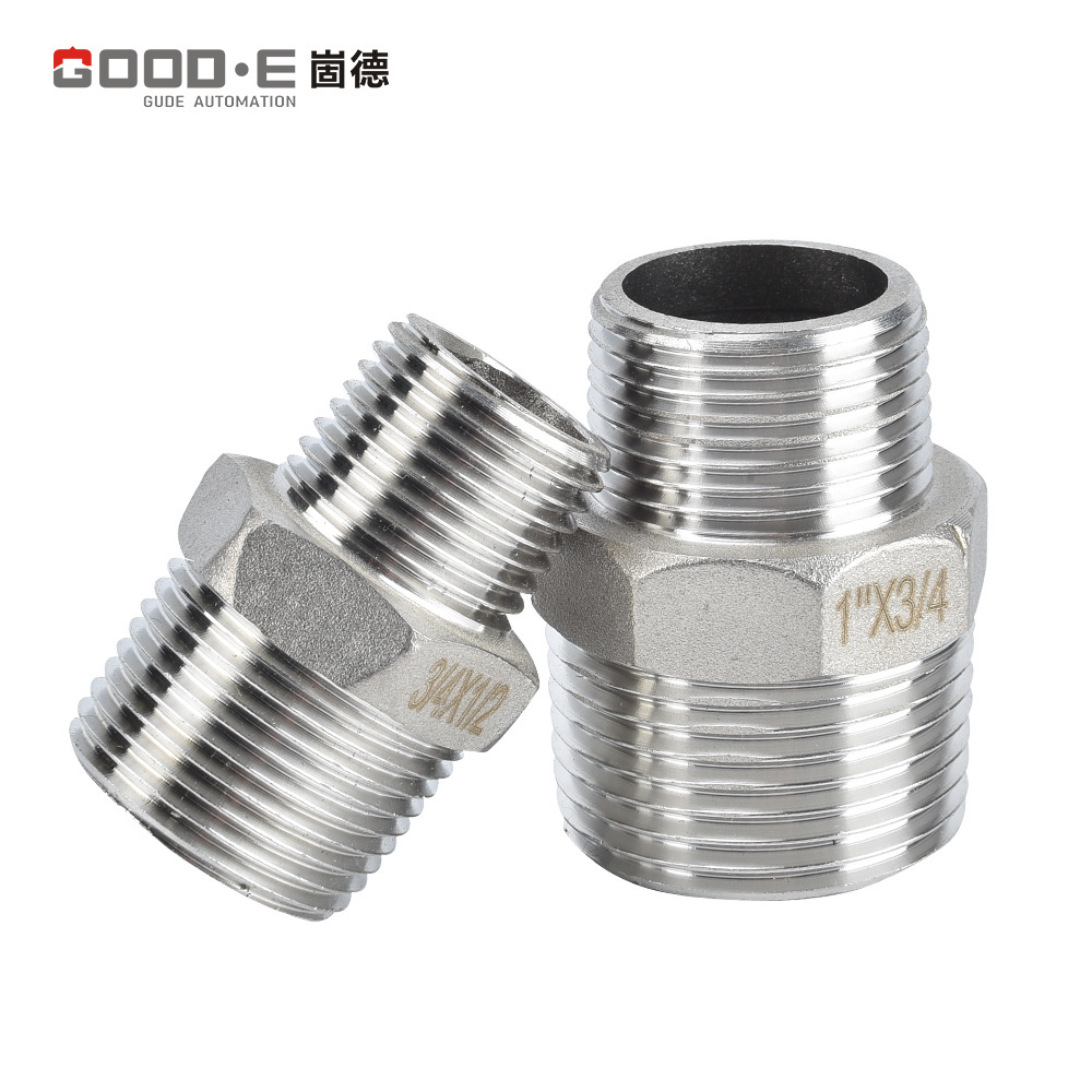 GOOD-E Direct Manufacturer Stainless Steel Ss 304 Male Threaded Hex Pipe Nipple