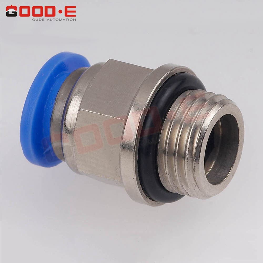 PC-G metal brass zinc pneumatic connectors push quick connect tube straight fitting