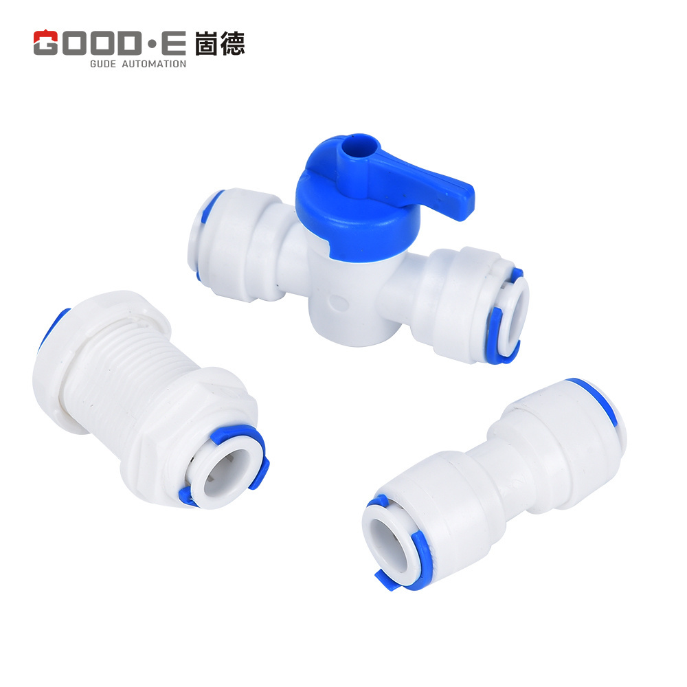 RO water filter push in tube fittings 1/4