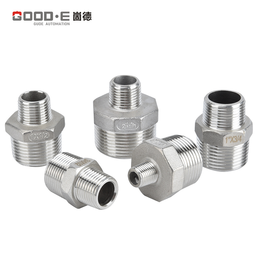 GOOD-E Direct Manufacturer Stainless Steel Ss 304 Male Threaded Hex Pipe Nipple