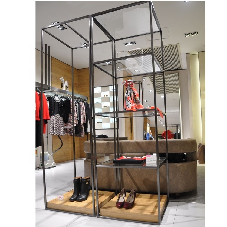 Metal Garment Clothes Rack Display Stand retail used clothing racks for sale