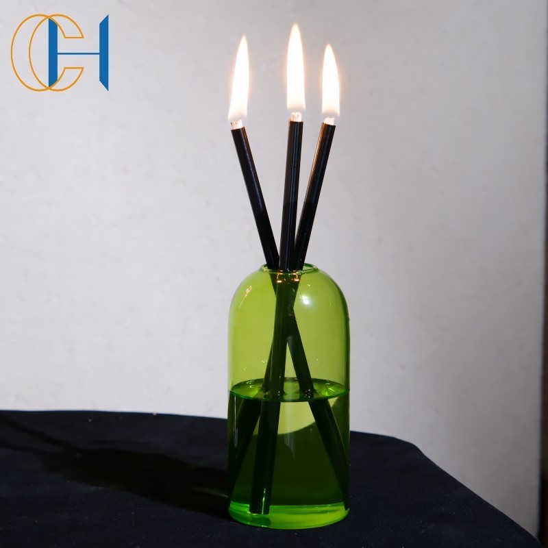 C&H Gift Box Simple Style Refillable Oil Liquid Candles Smokeless Metal Stick Everlasting Candles With Box And Packaging