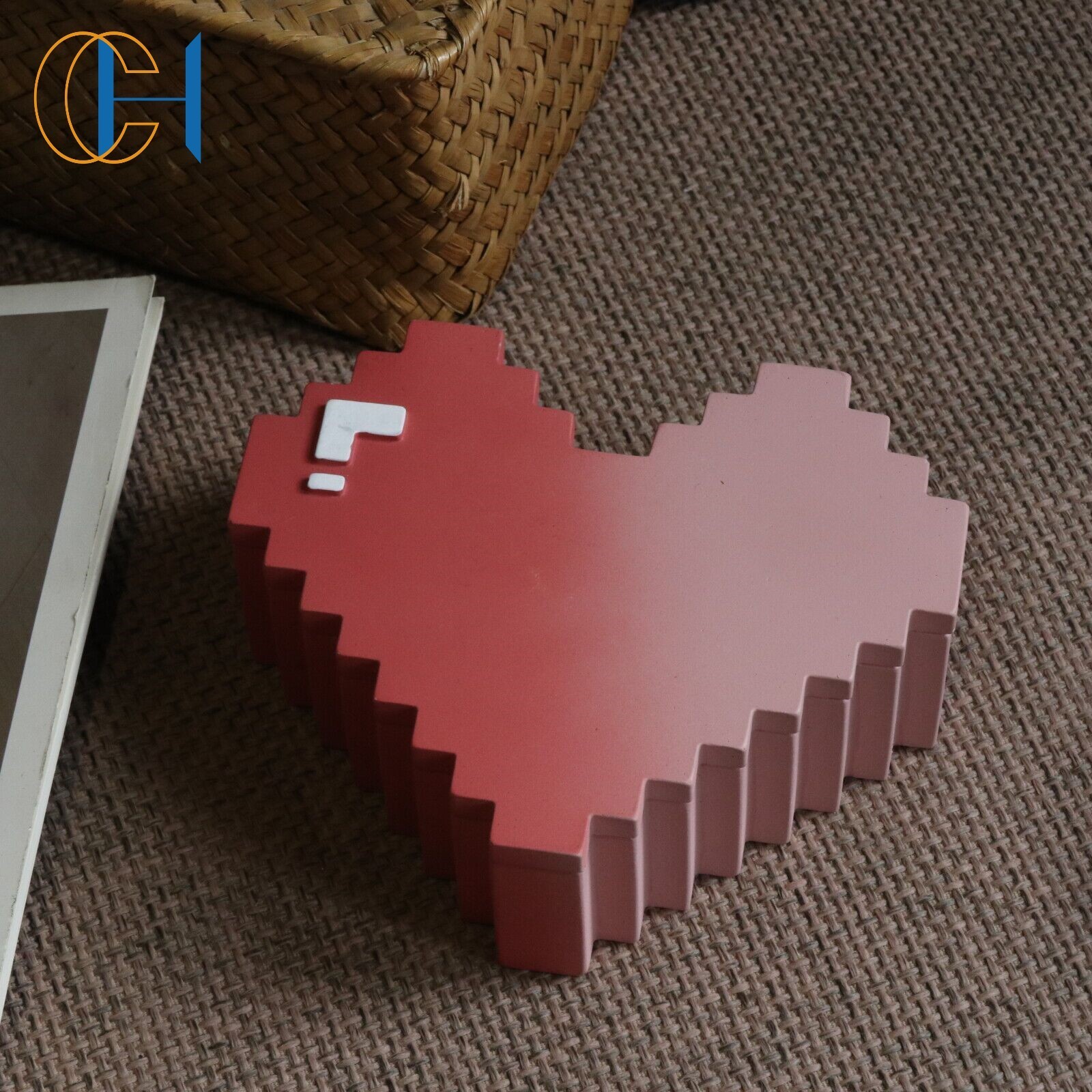 C&H Wholesale Ceramic Candle Jar Custom Logo Unique Heart Bowl Shape Concrete Cement Candle Jars