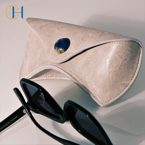 Luxury sunglasses box eyewear accessories custom leather high end eye glasses soft case