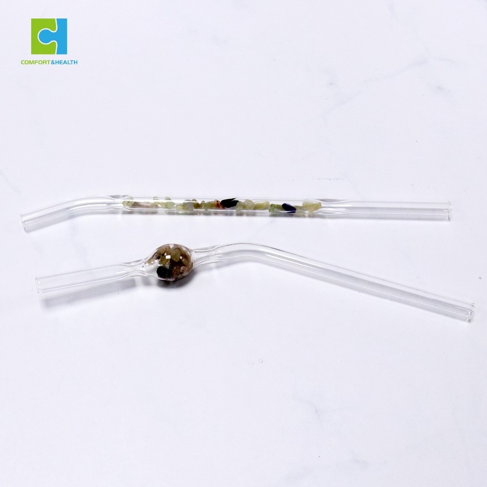 High Borosilicate Glass Gemstone Crystal Straw