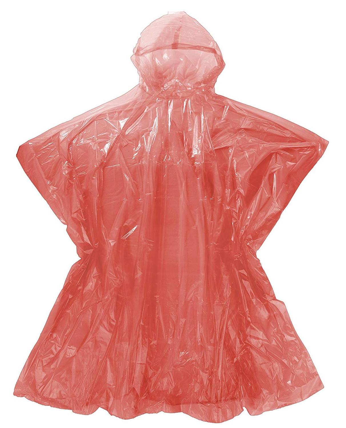 Disposable Rain Clear rain Poncho Jackets Emergency Raincoats Family Packs for Adults Men Women