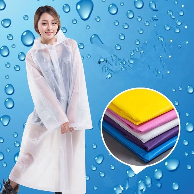 Sports Rain Coats EVA Reusable Rain Coat Jacket with Hood raincoat