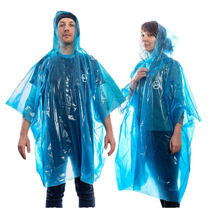 Disposable Rain Clear rain Poncho Jackets Emergency Raincoats Family Packs for Adults Men Women