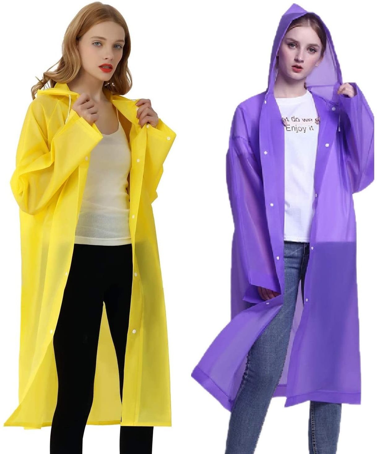 Sports Rain Coats EVA Reusable Rain Coat Jacket with Hood raincoat