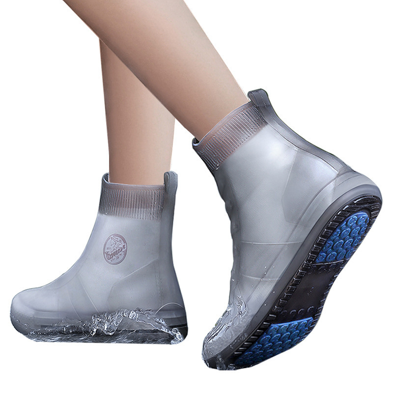 New Fashion Rain Boots Waterproof Tpe Boots Non-slip Water Shoes Rainy Day Men And Women Children Shoe Cover