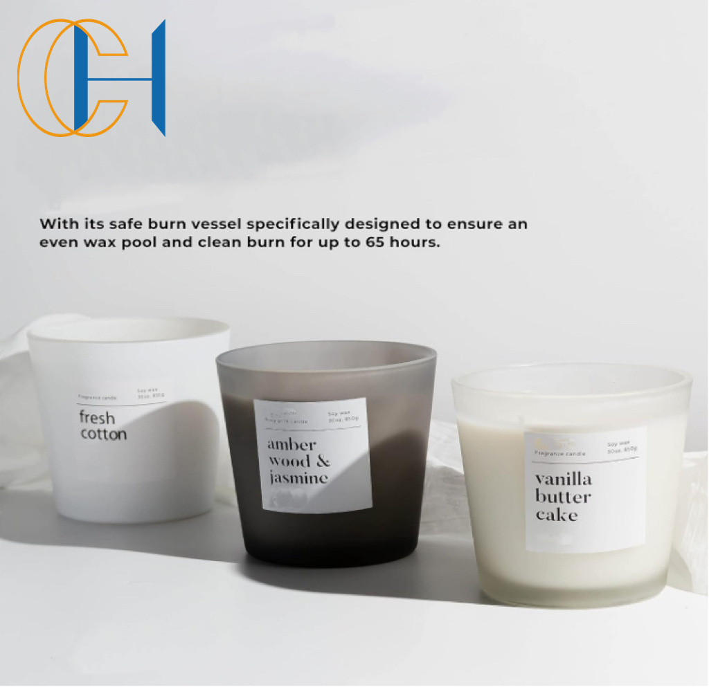 C&H Valentine's Day Birthday Gift Set Luxury Branded Long Lasting Healing Crystal Scented Candle With Dried Flower